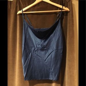 (3for$15)Blue silky tank top